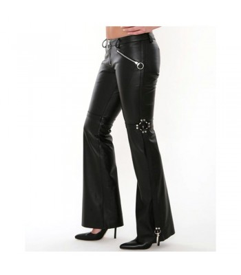 Women Low Waisted Flare Pants Club Wear 